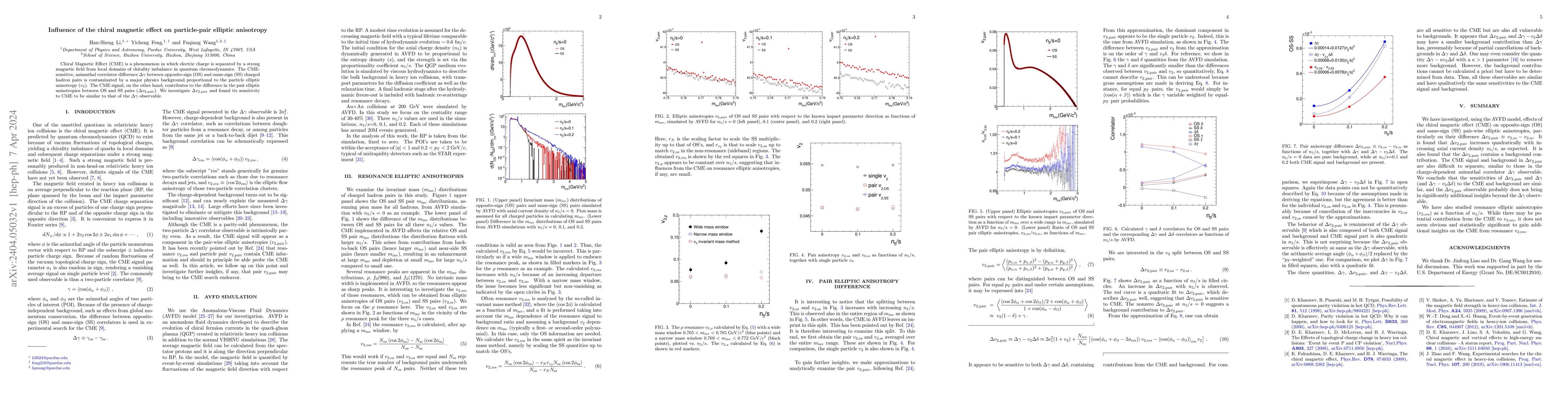 Thumbnail for Influence of the chiral magnetic effect on particle-pair elliptic
  anisotropy