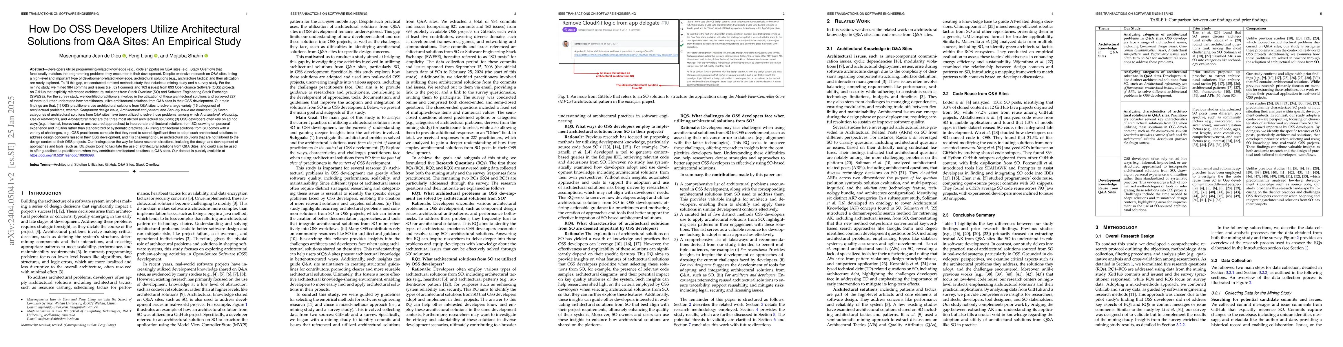 Thumbnail for How Do OSS Developers Utilize Architectural Solutions from Q&A Sites: An
  Empirical Study