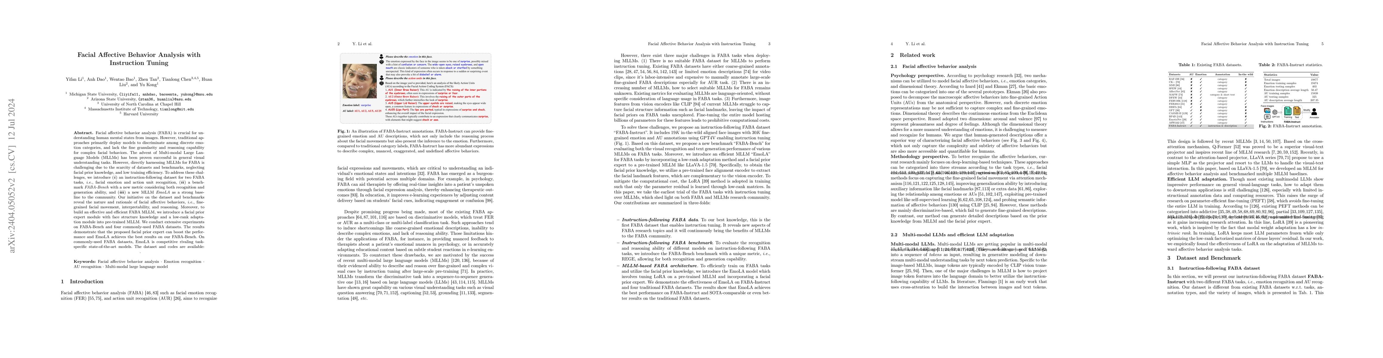 Thumbnail for Facial Affective Behavior Analysis with Instruction Tuning