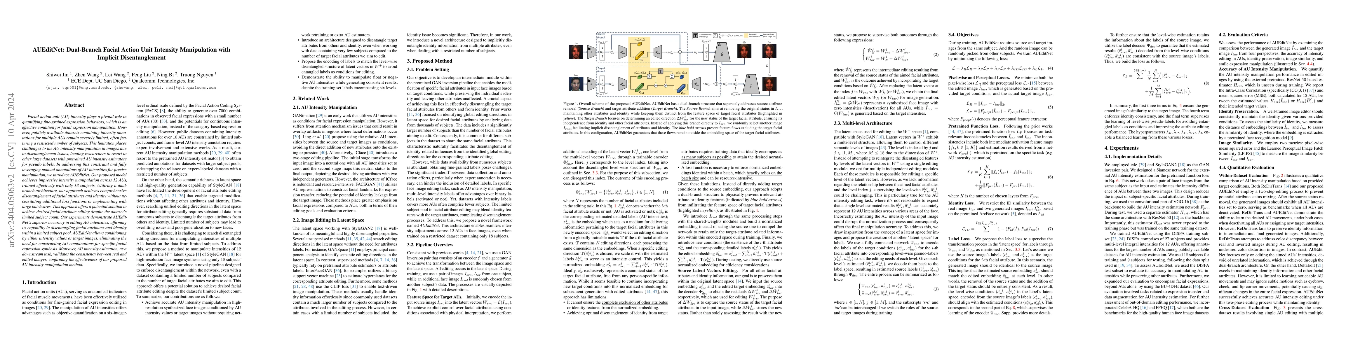 Thumbnail for AUEditNet: Dual-Branch Facial Action Unit Intensity Manipulation with
  Implicit Disentanglement