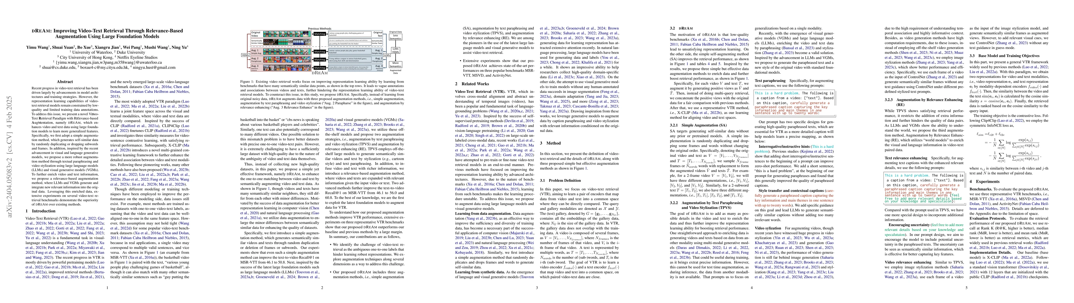 Thumbnail for HaVTR: Improving Video-Text Retrieval Through Augmentation Using Large
  Foundation Models