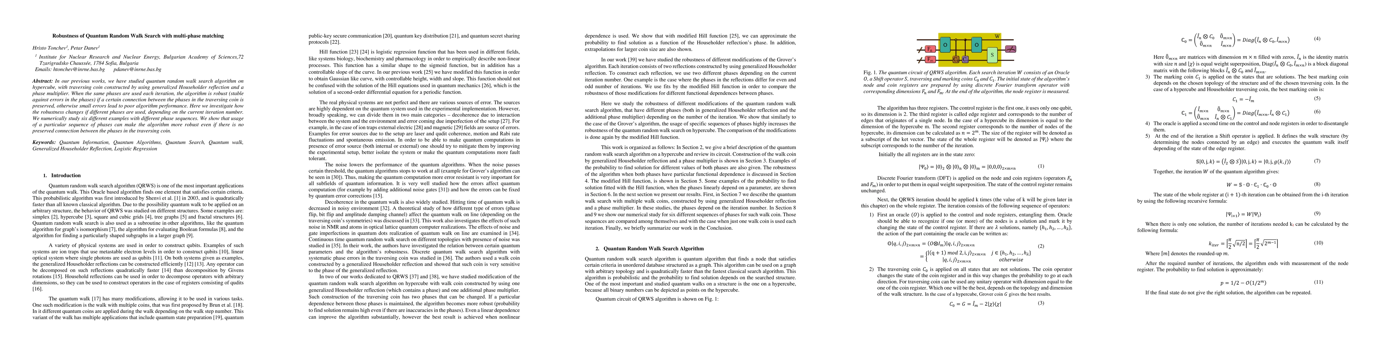 Thumbnail for Robustness of Quantum Random Walk Search with multi-phase matching