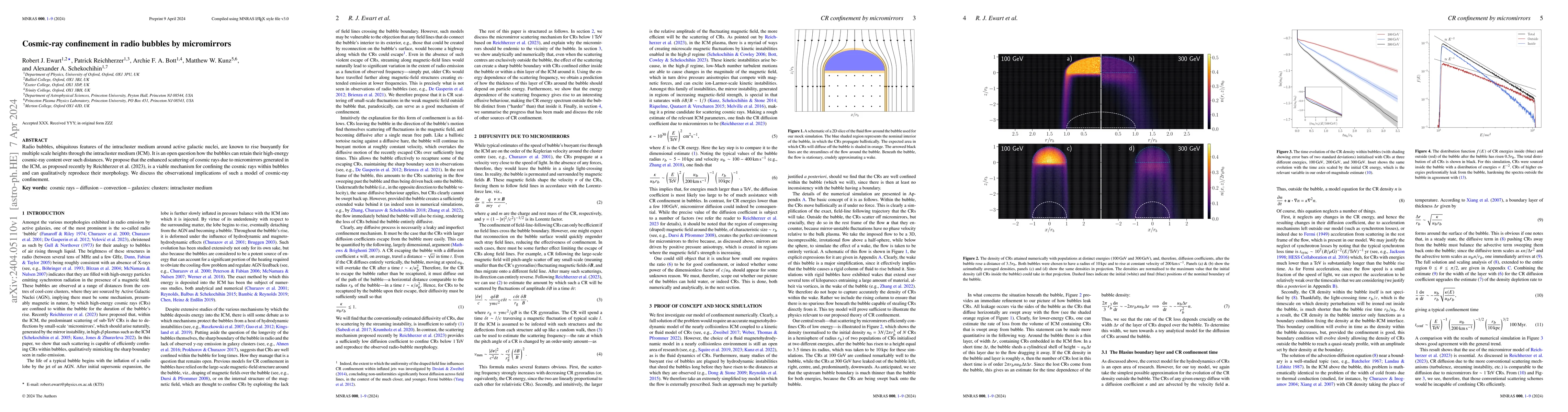 Thumbnail for Cosmic-ray confinement in radio bubbles by micromirrors