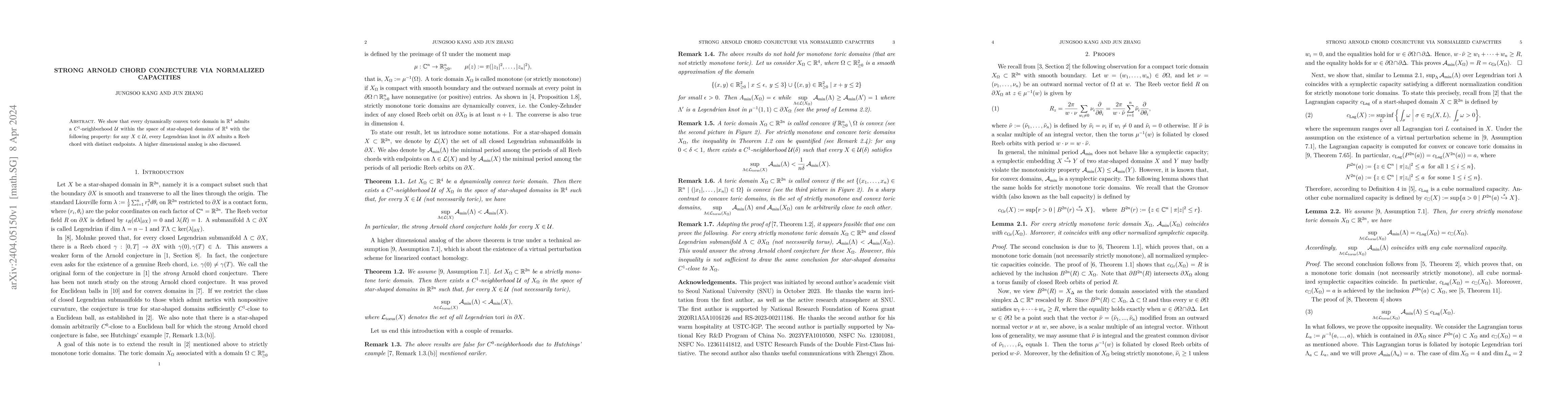 Thumbnail for Strong Arnold chord conjecture via normalized capacities