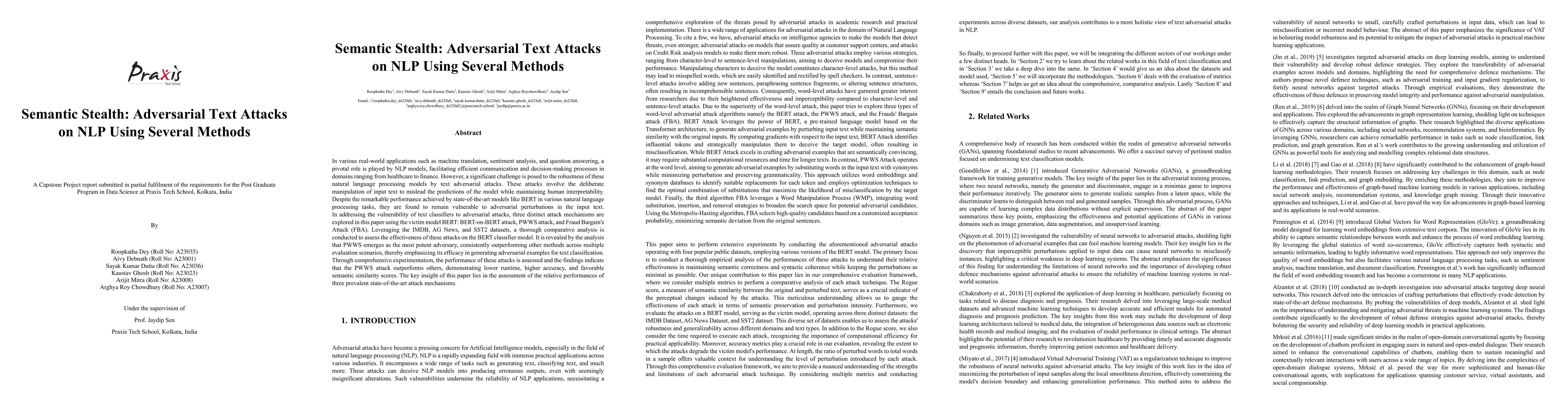 Thumbnail for Semantic Stealth: Adversarial Text Attacks on NLP Using Several Methods