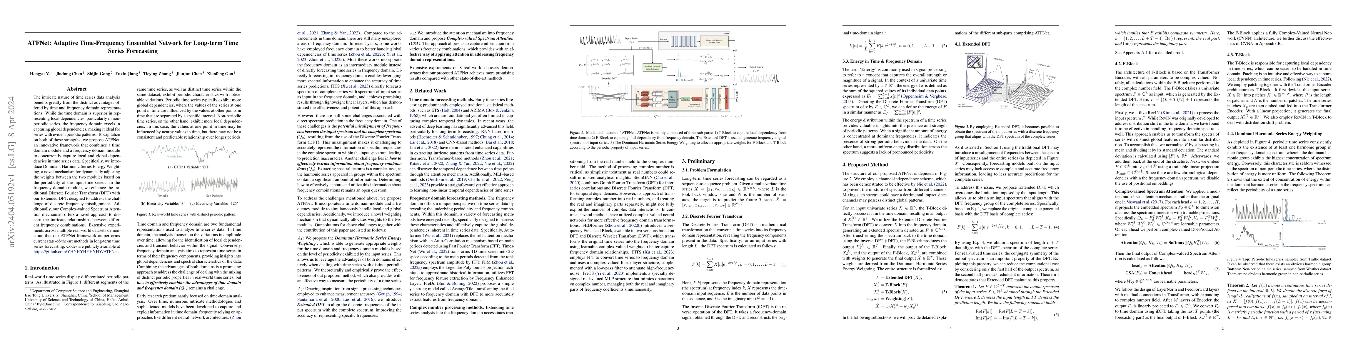 Thumbnail for ATFNet: Adaptive Time-Frequency Ensembled Network for Long-term Time
  Series Forecasting