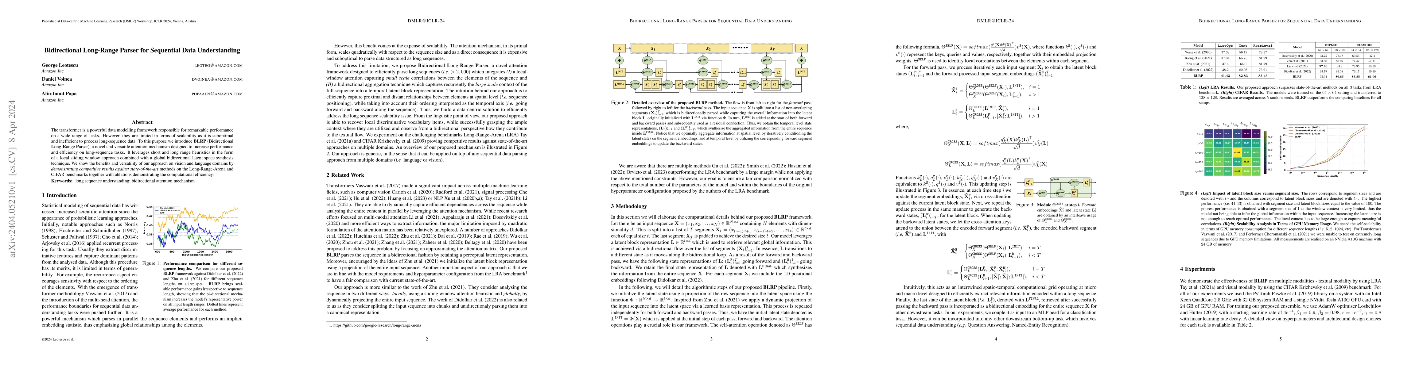 Thumbnail for Bidirectional Long-Range Parser for Sequential Data Understanding