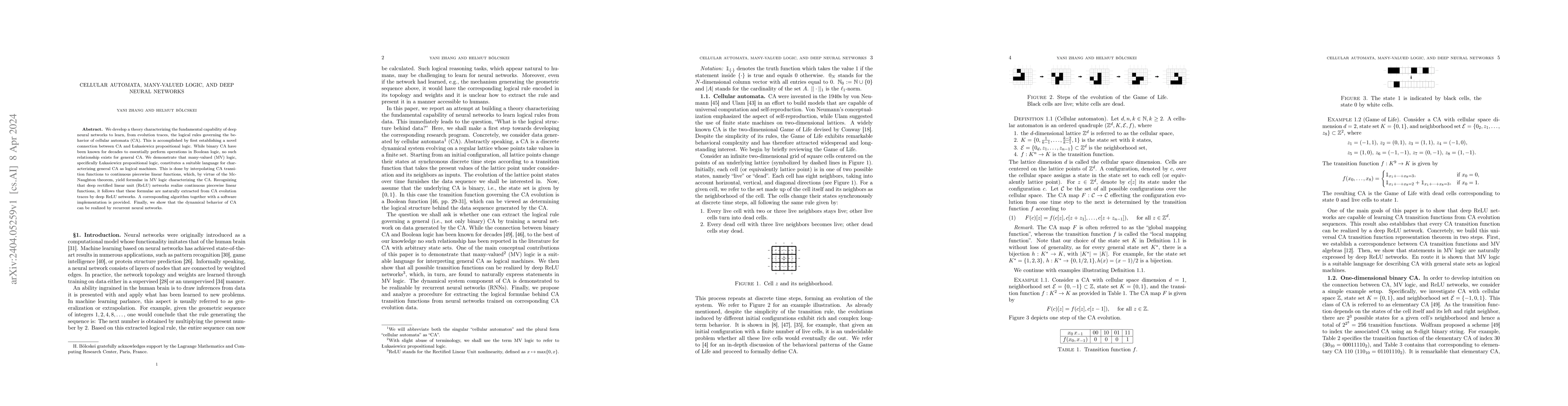 Thumbnail for Cellular automata, many-valued logic, and deep neural networks
