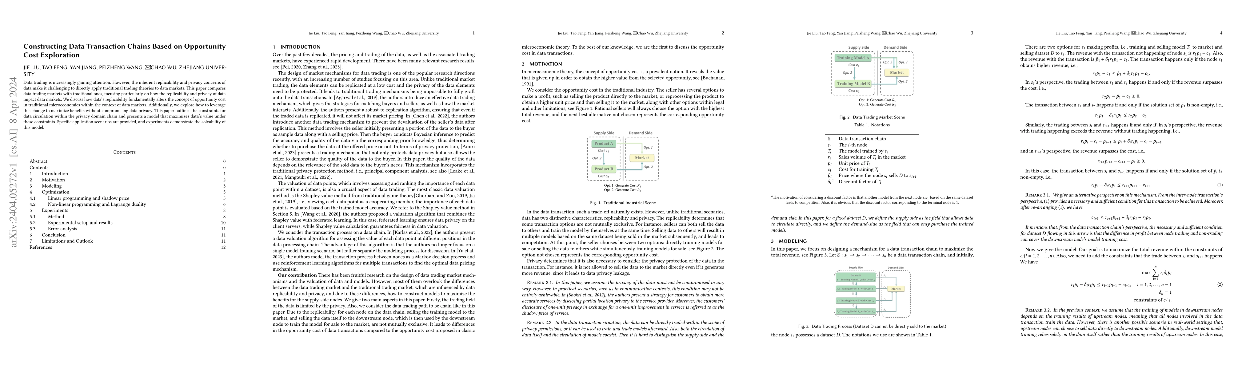 Thumbnail for Constructing Data Transaction Chains Based on Opportunity Cost
  Exploration