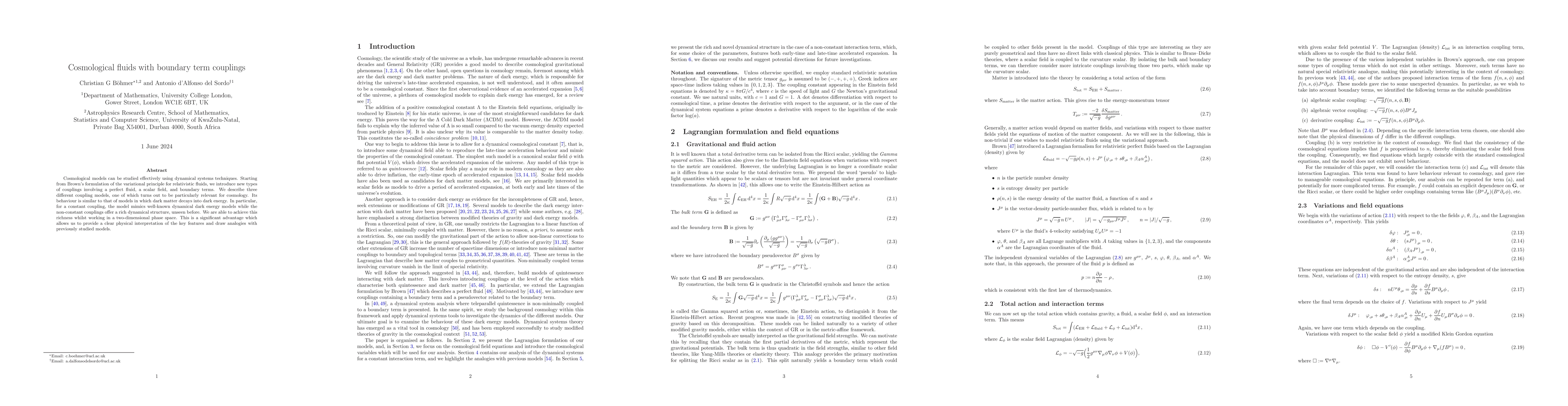 Thumbnail for Cosmological fluids with boundary term couplings