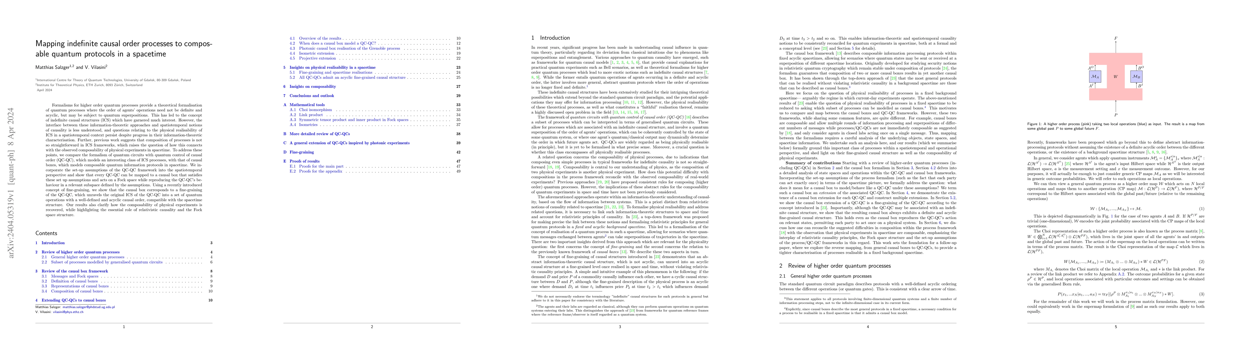Thumbnail for Mapping indefinite causal order processes to composable quantum
  protocols in a spacetime