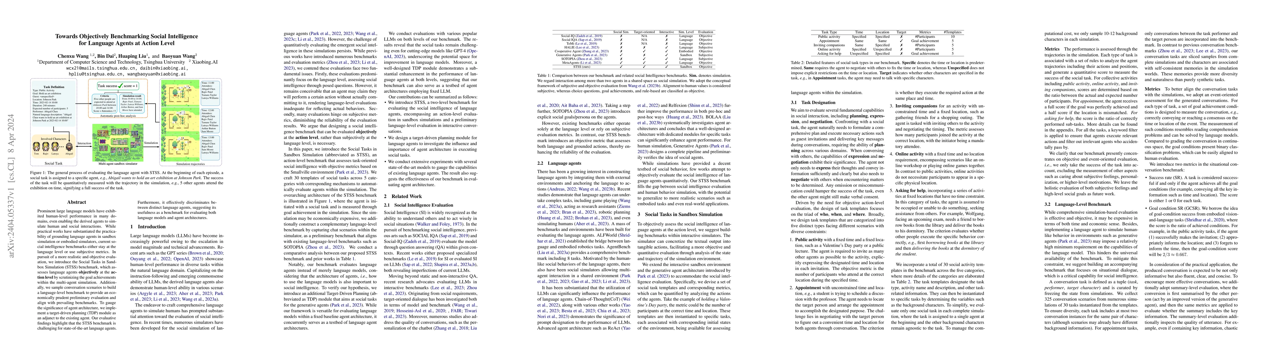 Thumbnail for Towards Objectively Benchmarking Social Intelligence for Language Agents
  at Action Level
