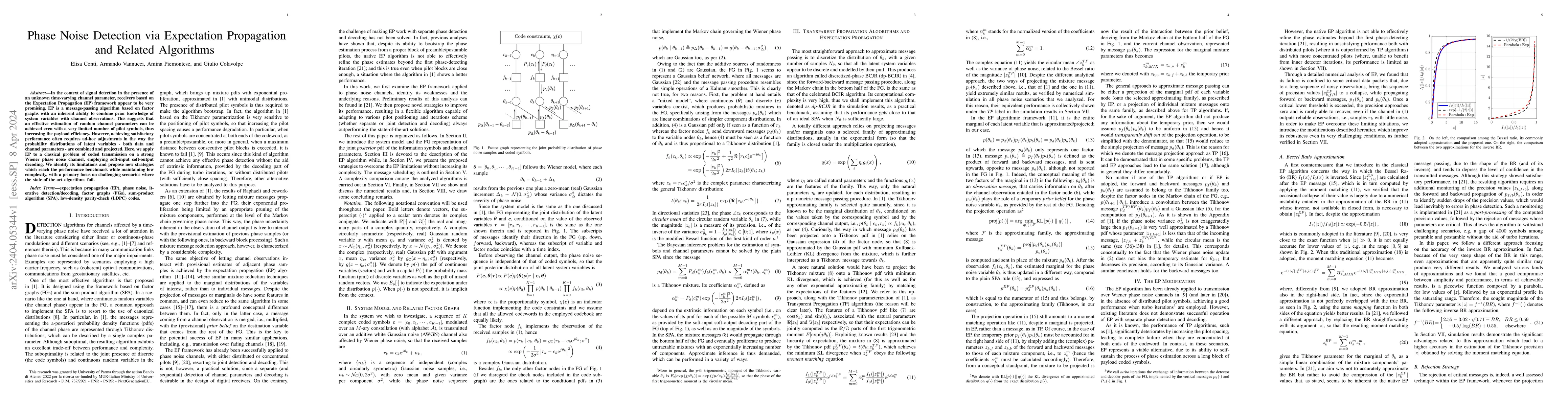Thumbnail for Phase Noise Detection via Expectation Propagation and Related Algorithms
