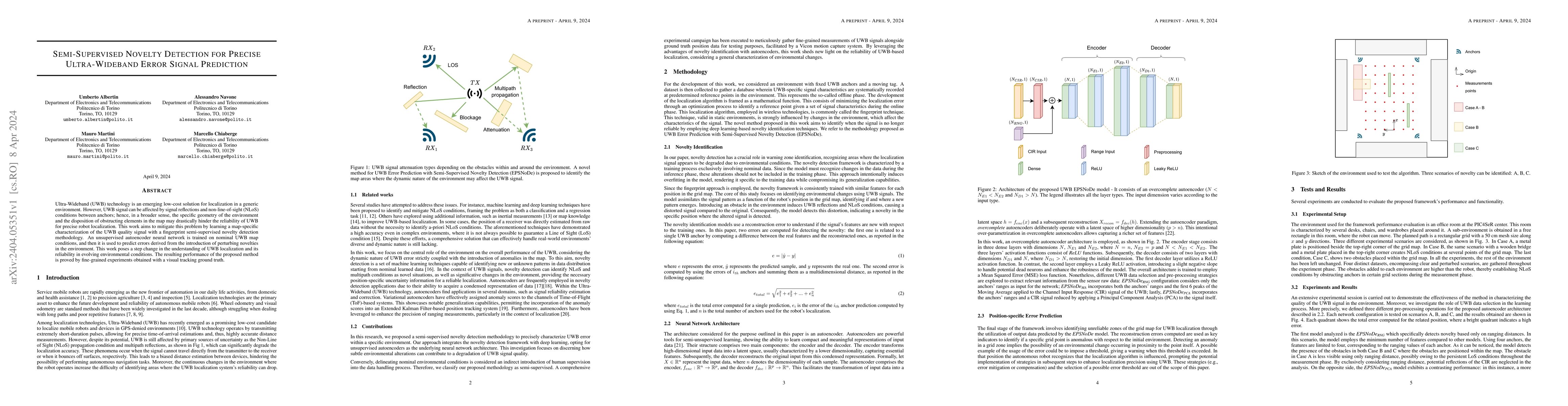 Thumbnail for Semi-Supervised Novelty Detection for Precise Ultra-Wideband Error
  Signal Prediction