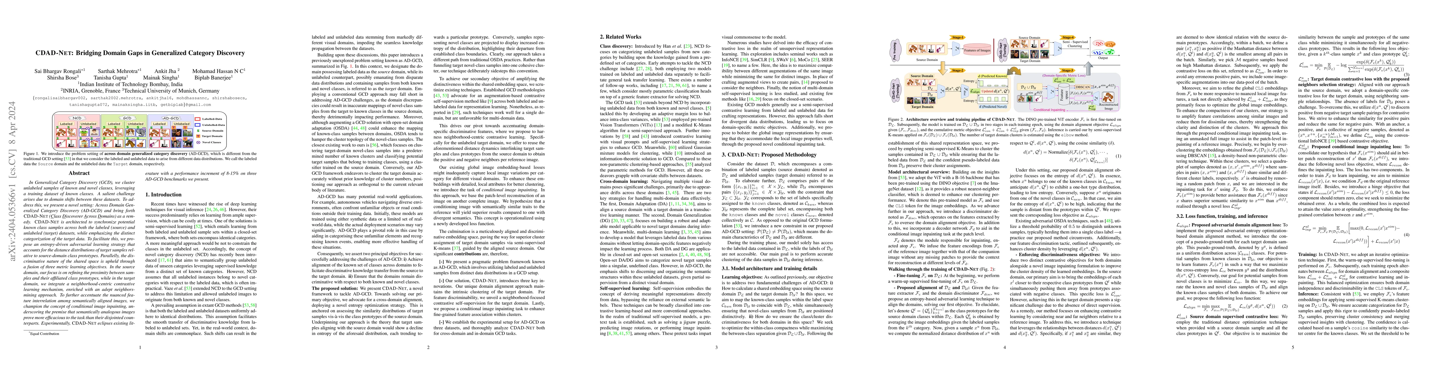 Thumbnail for CDAD-Net: Bridging Domain Gaps in Generalized Category Discovery
