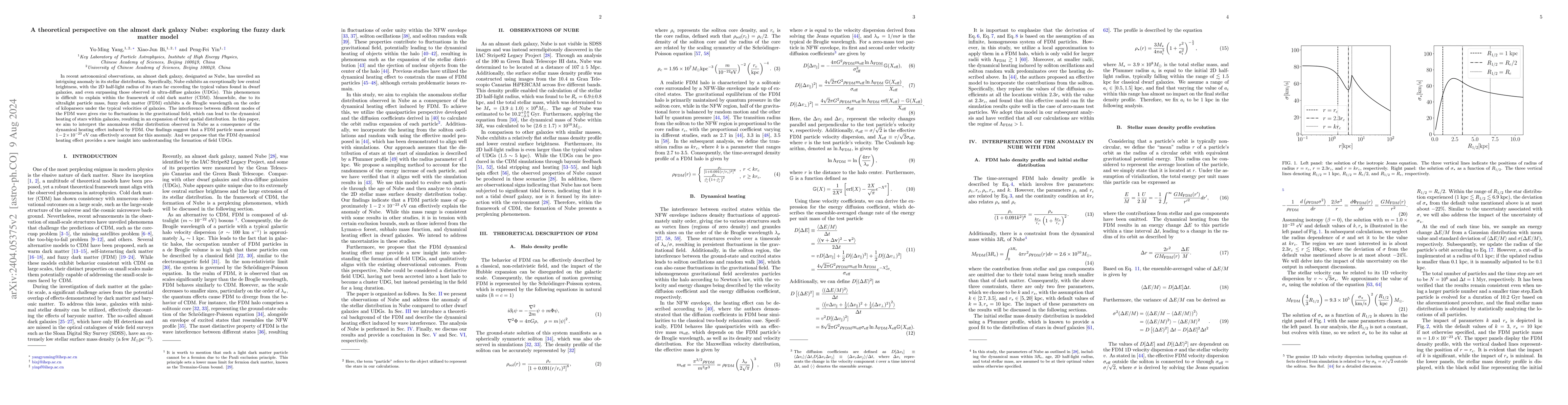 Thumbnail for A theoretical perspective on the almost dark galaxy Nube: exploring the
  fuzzy dark matter model