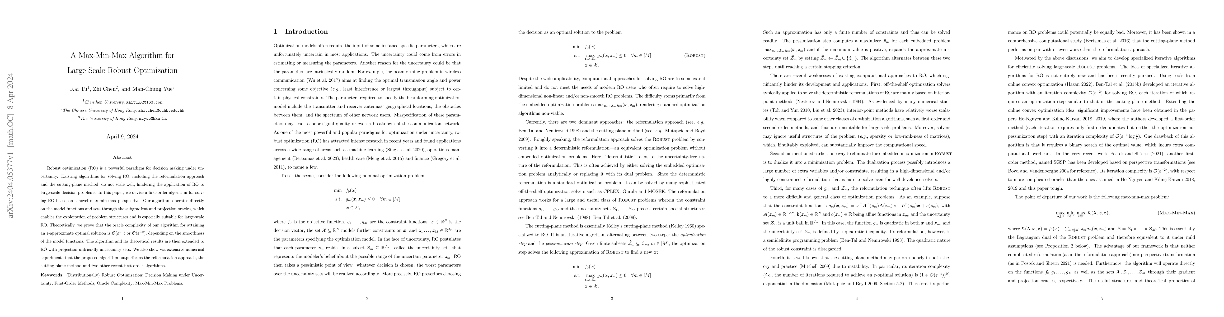 Thumbnail for A Max-Min-Max Algorithm for Large-Scale Robust Optimization