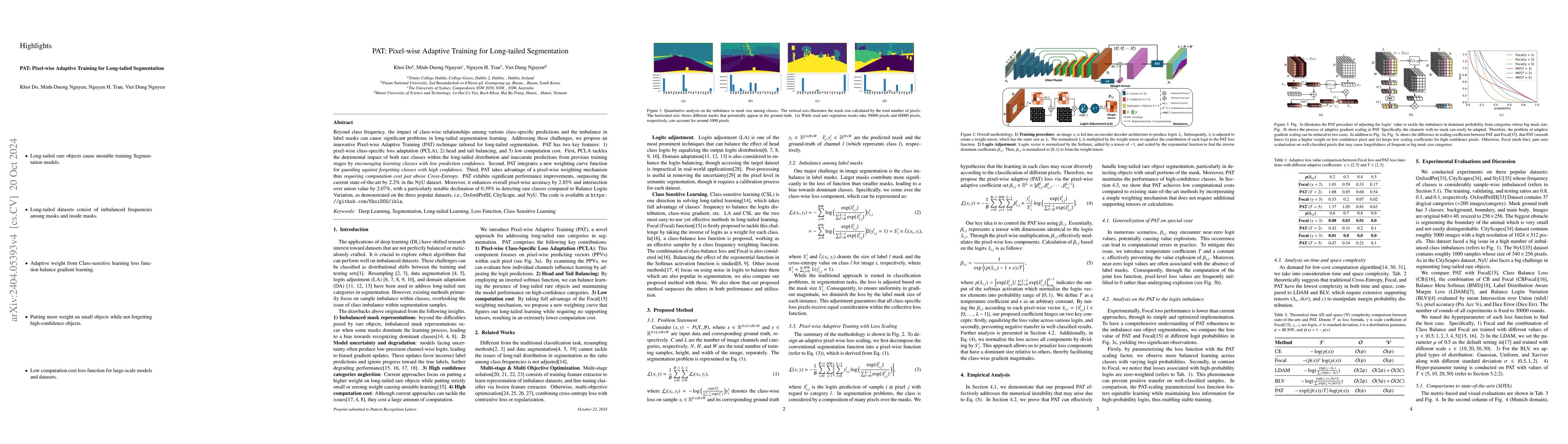 Thumbnail for PAT: Pixel-wise Adaptive Training for Long-tailed Segmentation