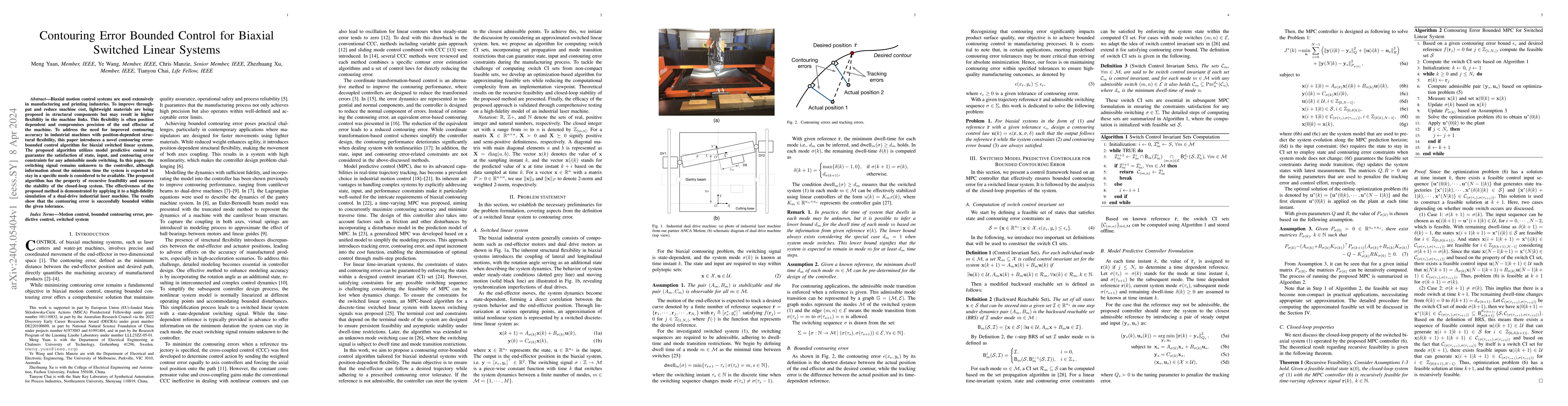 Thumbnail for Contouring Error Bounded Control for Biaxial Switched Linear Systems
