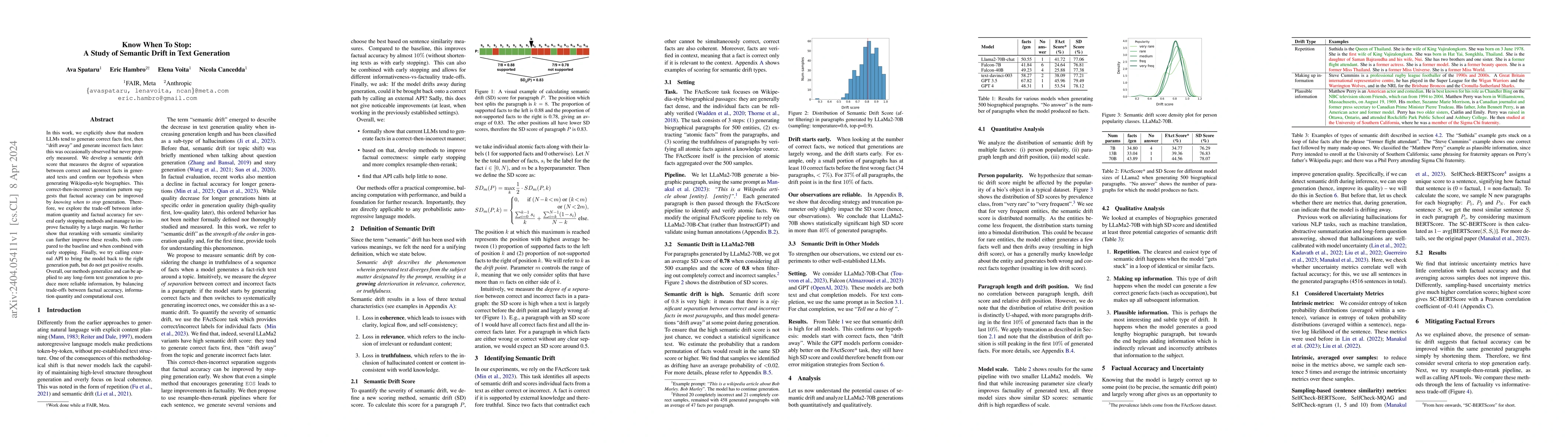 Thumbnail for Know When To Stop: A Study of Semantic Drift in Text Generation