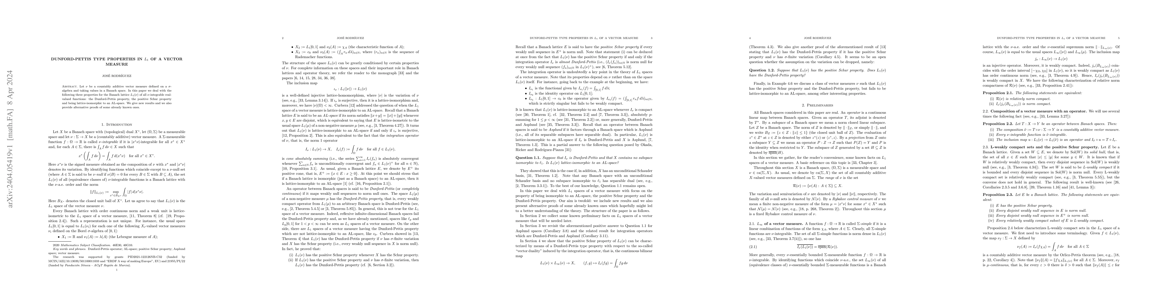 Thumbnail for Dunford-Pettis type properties in $L_1$ of a vector measure
