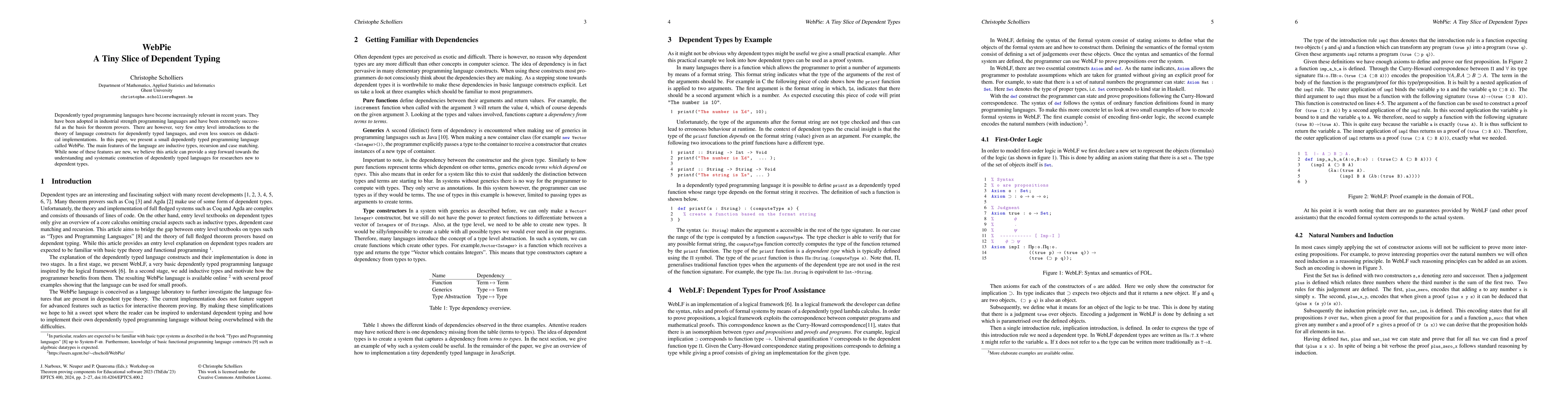 Thumbnail for WebPie: A Tiny Slice of Dependent Typing