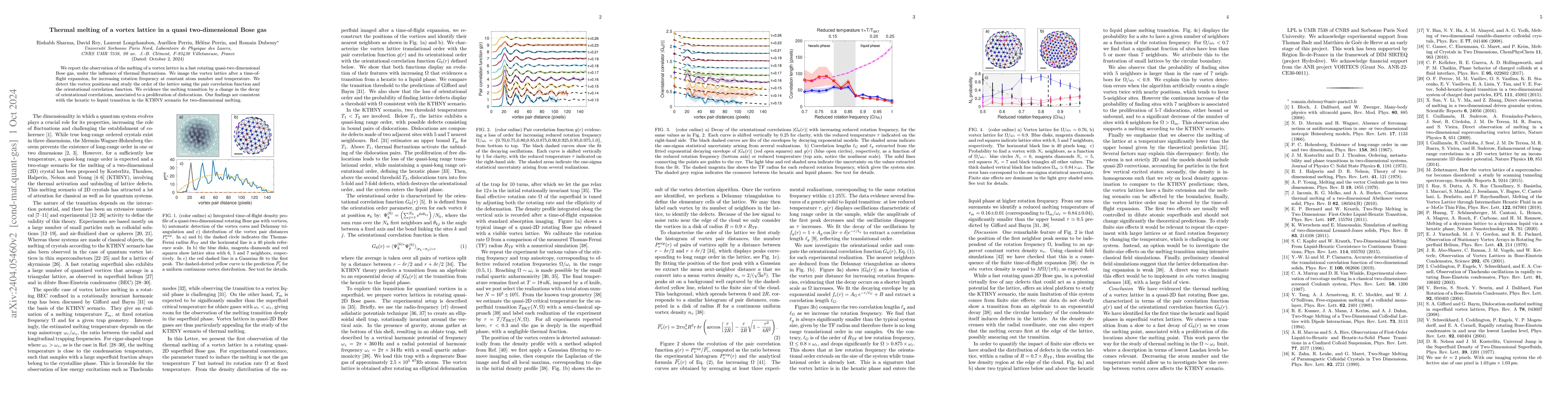 Thumbnail for Thermal melting of a vortex lattice in a quasi two-dimensional Bose gas