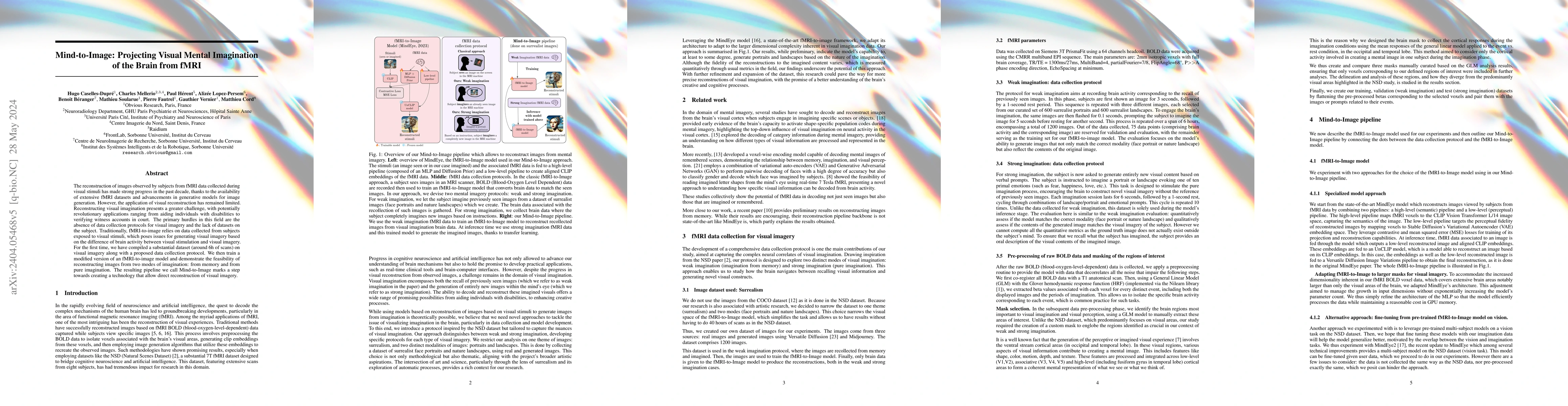 Thumbnail for Mind-to-Image: Projecting Visual Mental Imagination of the Brain from
  fMRI
