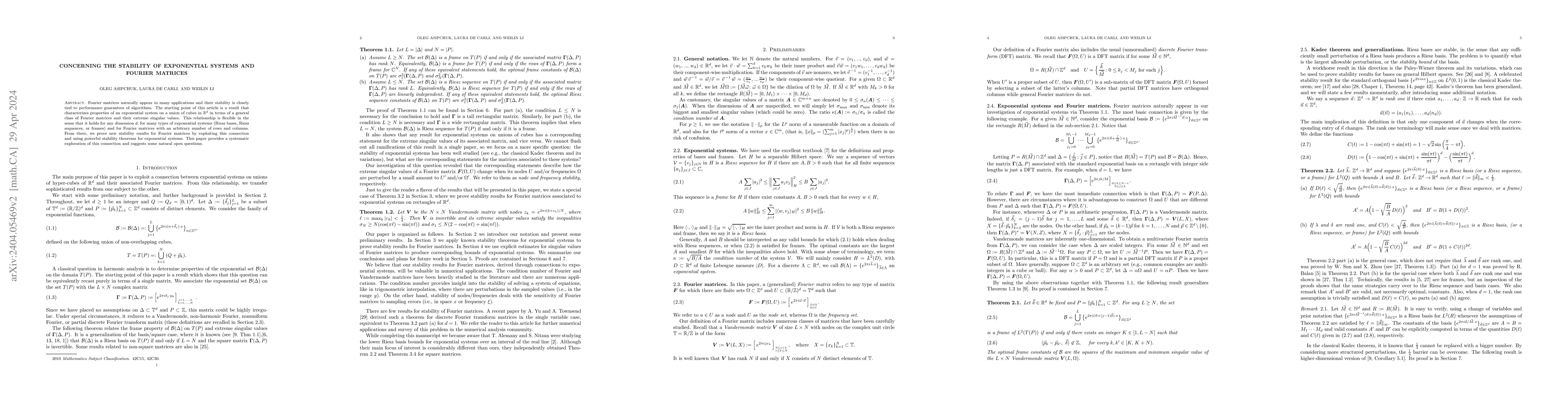 Thumbnail for Concerning the stability of exponential systems and Fourier matrices
