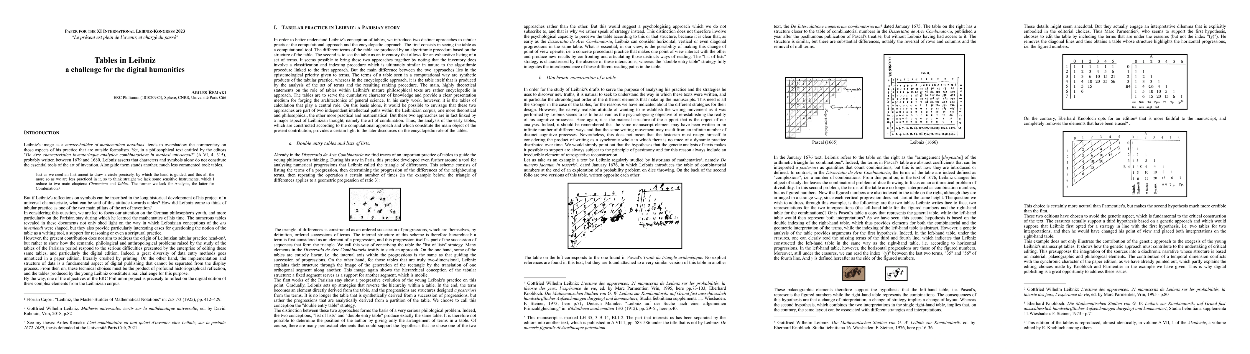 Thumbnail for Tables in Leibniz: a challenge for the digital humanities