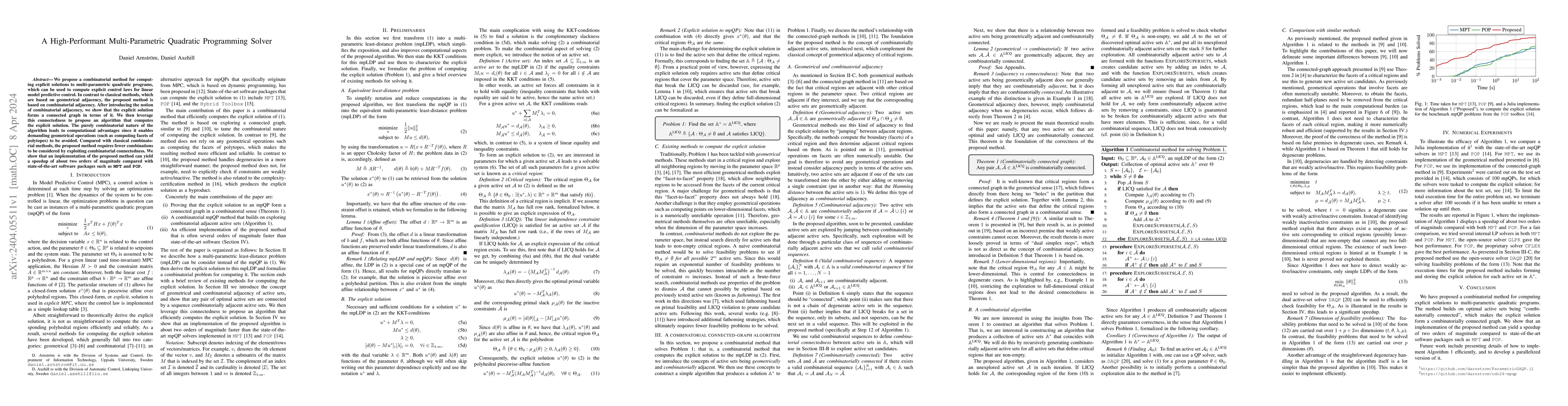 Thumbnail for A High-Performant Multi-Parametric Quadratic Programming Solver