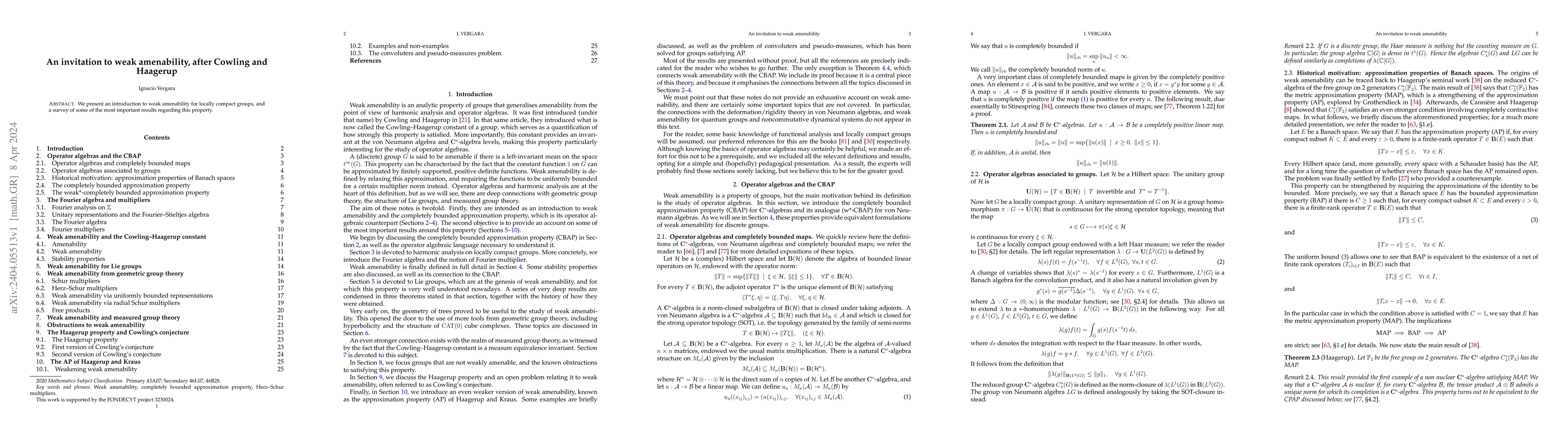 Thumbnail for An invitation to weak amenability, after Cowling and Haagerup
