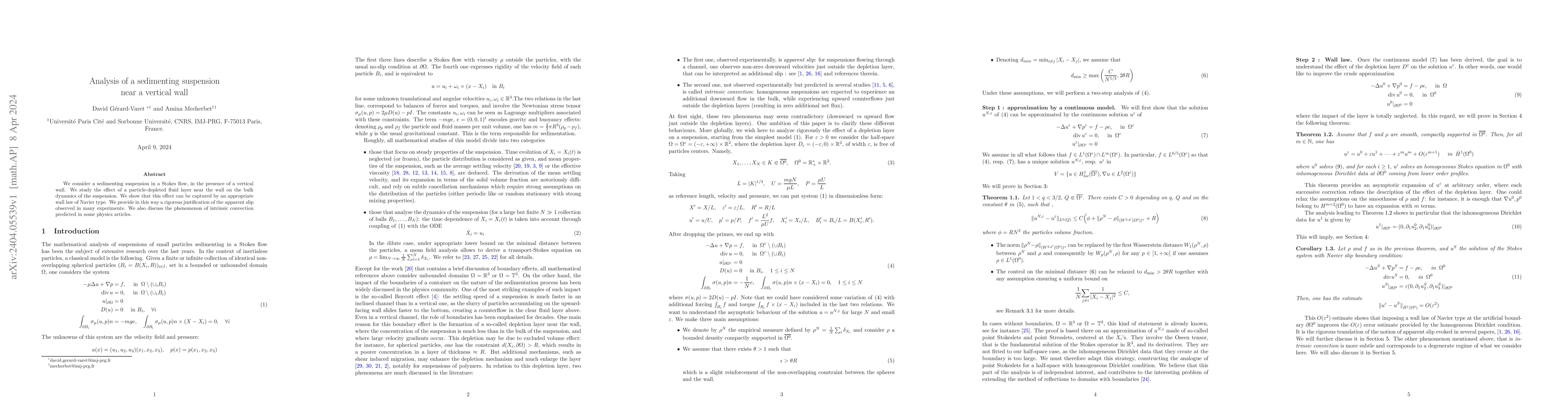 Thumbnail for Analysis of a sedimenting suspension near a vertical wall