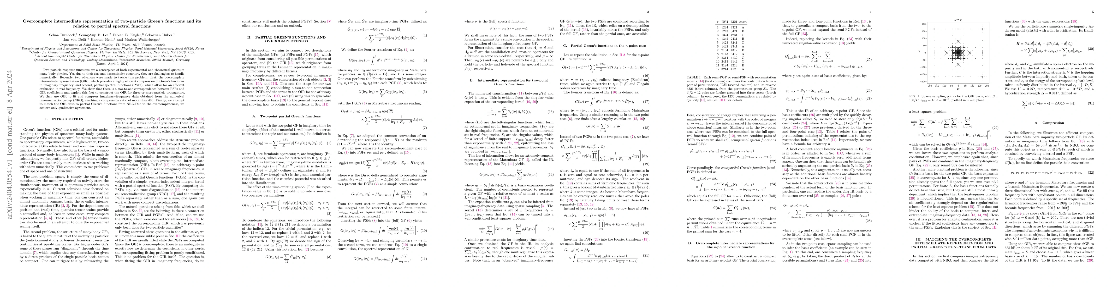 Thumbnail for Overcomplete intermediate representation of two-particle Green's
  functions and its relation to partial spectral functions