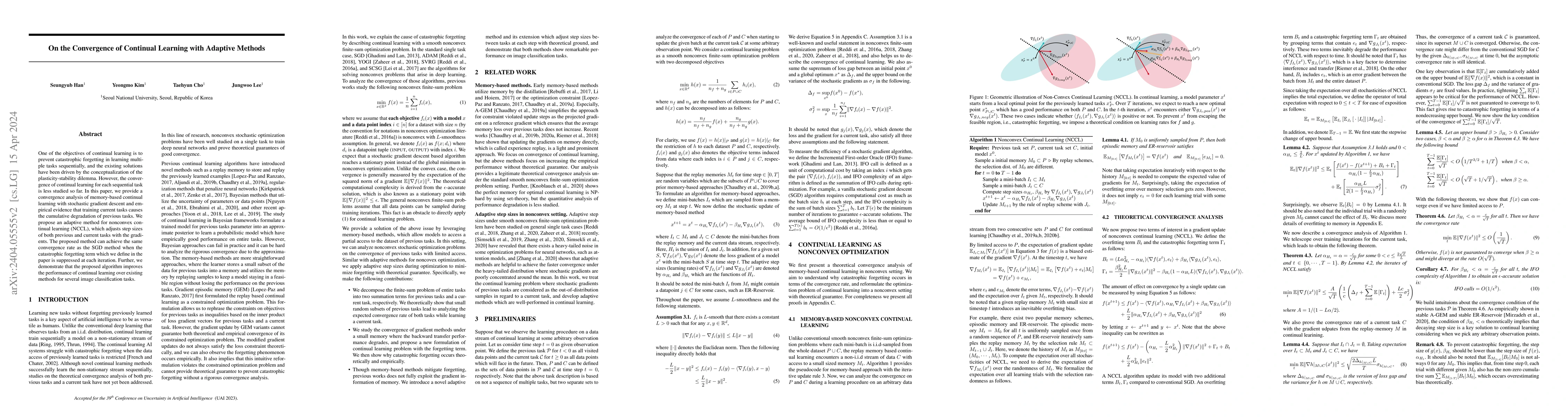 Thumbnail for On the Convergence of Continual Learning with Adaptive Methods