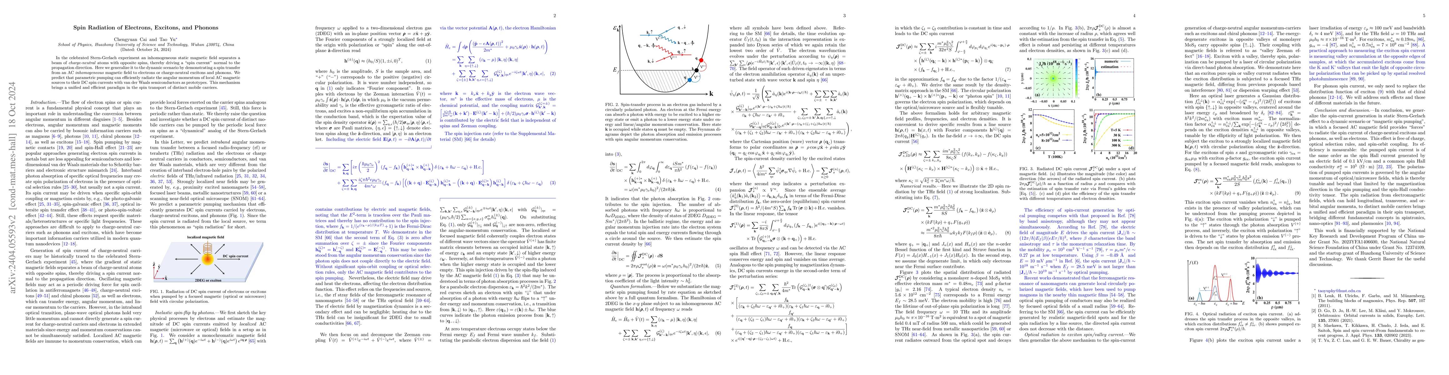 Thumbnail for Spin Radiation of Electrons, Excitons, and Phonons