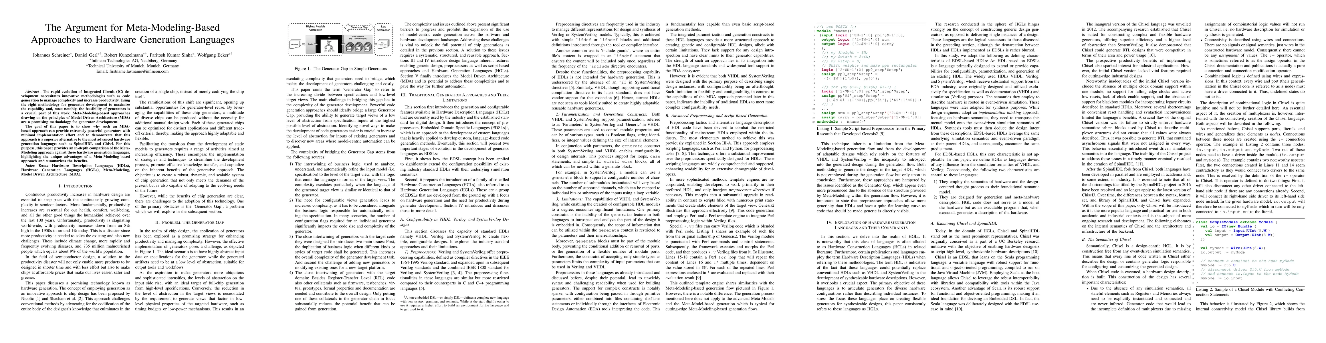 Thumbnail for The Argument for Meta-Modeling-Based Approaches to Hardware Generation
  Languages