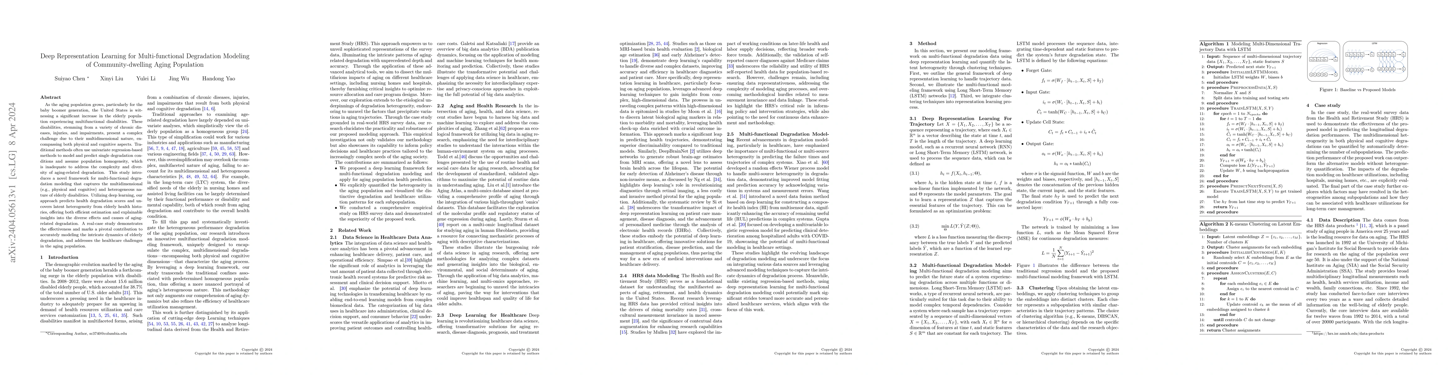 Thumbnail for Deep Representation Learning for Multi-functional Degradation Modeling
  of Community-dwelling Aging Population
