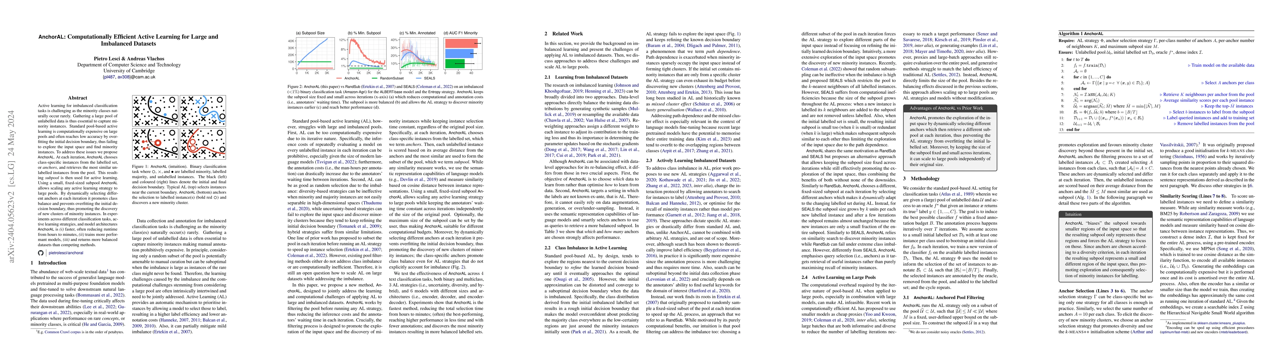 Thumbnail for AnchorAL: Computationally Efficient Active Learning for Large and
  Imbalanced Datasets