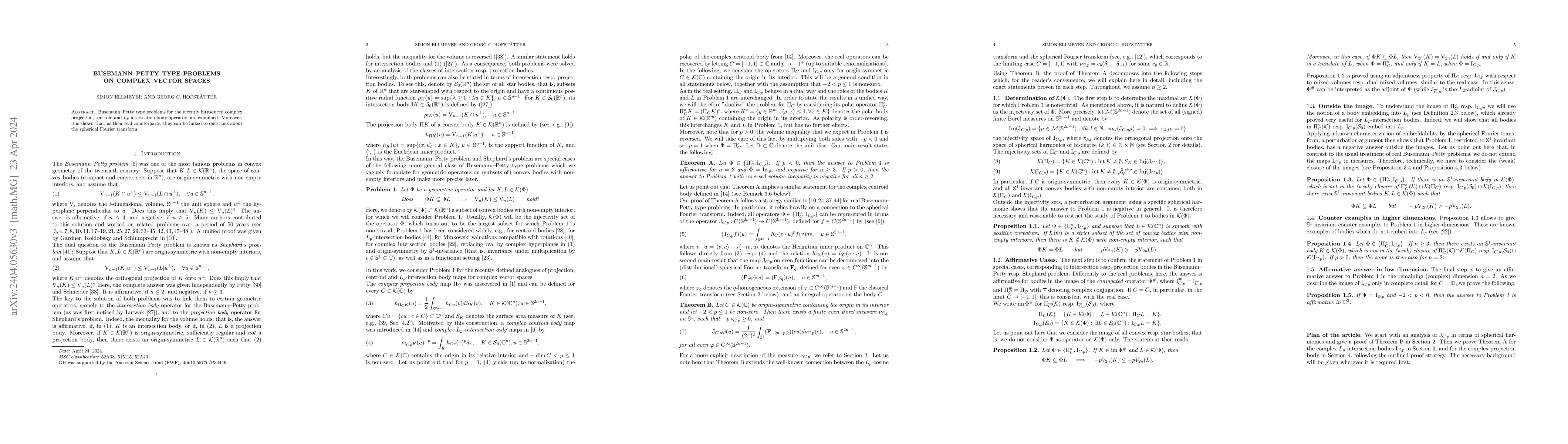 Thumbnail for Busemann-Petty type problems on complex vector spaces