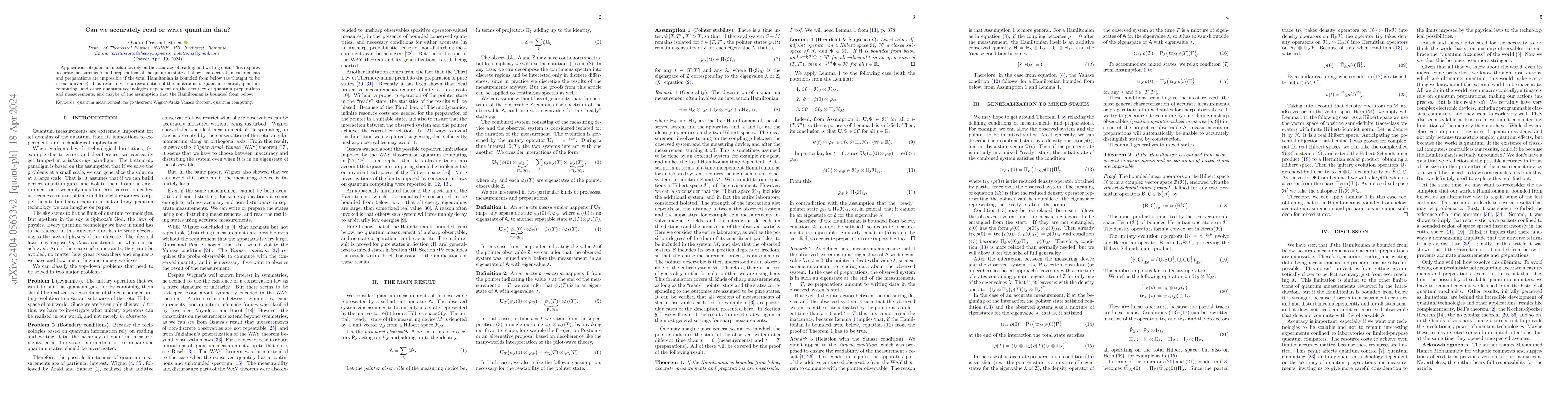 Thumbnail for Can we accurately read or write quantum data?