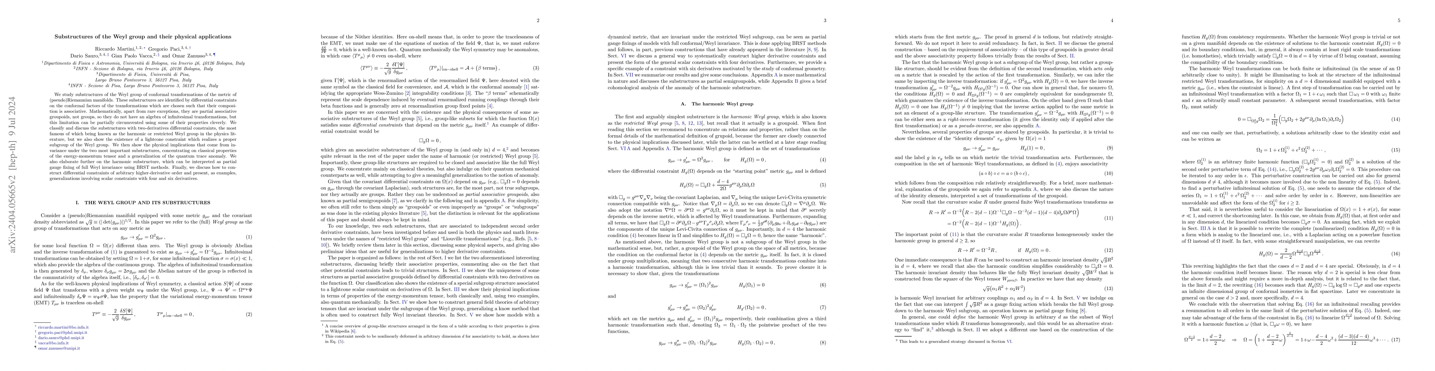 Thumbnail for Substructures of the Weyl group and their physical applications