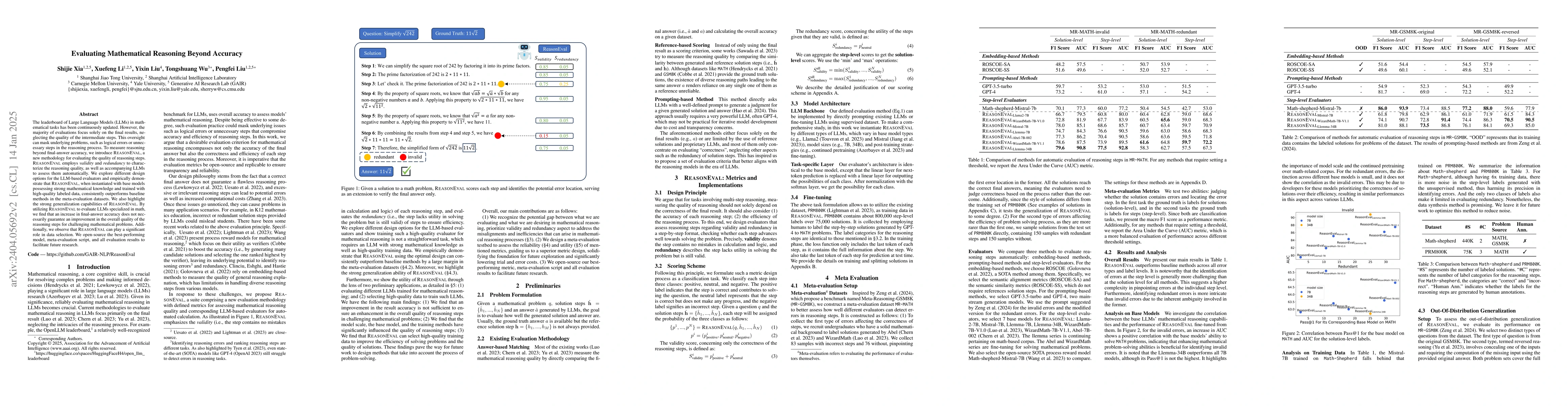 Thumbnail for Evaluating Mathematical Reasoning Beyond Accuracy