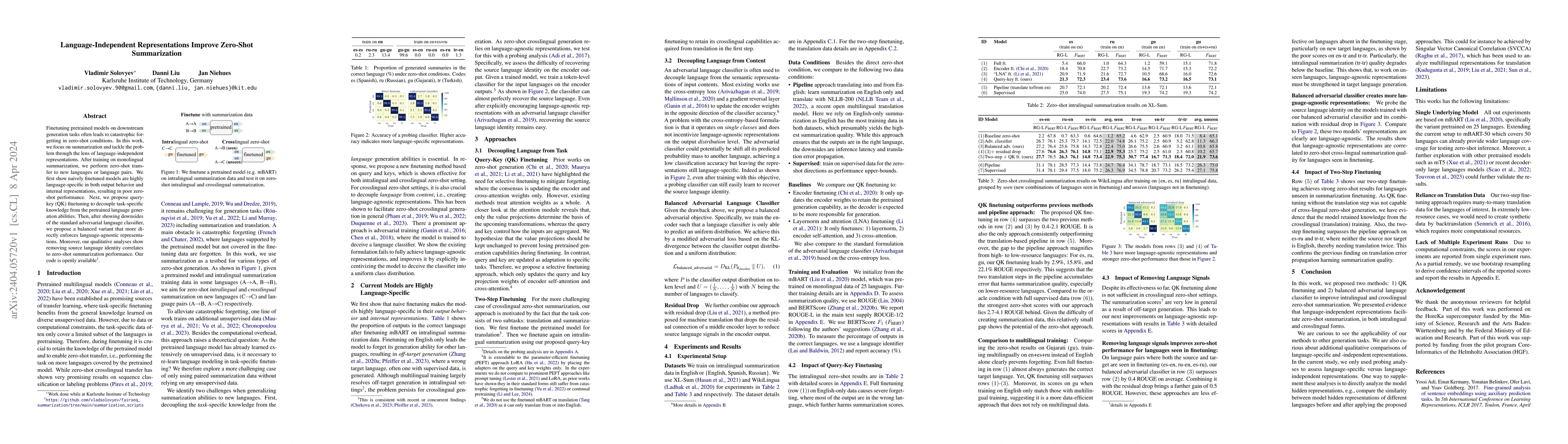 Thumbnail for Language-Independent Representations Improve Zero-Shot Summarization