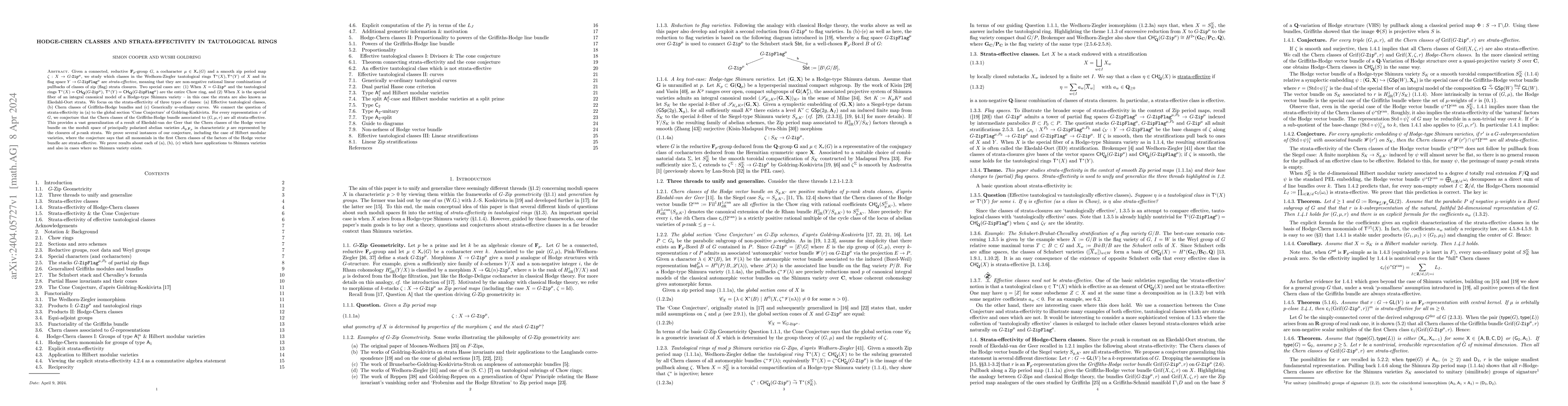 Thumbnail for Hodge-Chern classes and strata-effectivity in tautological rings