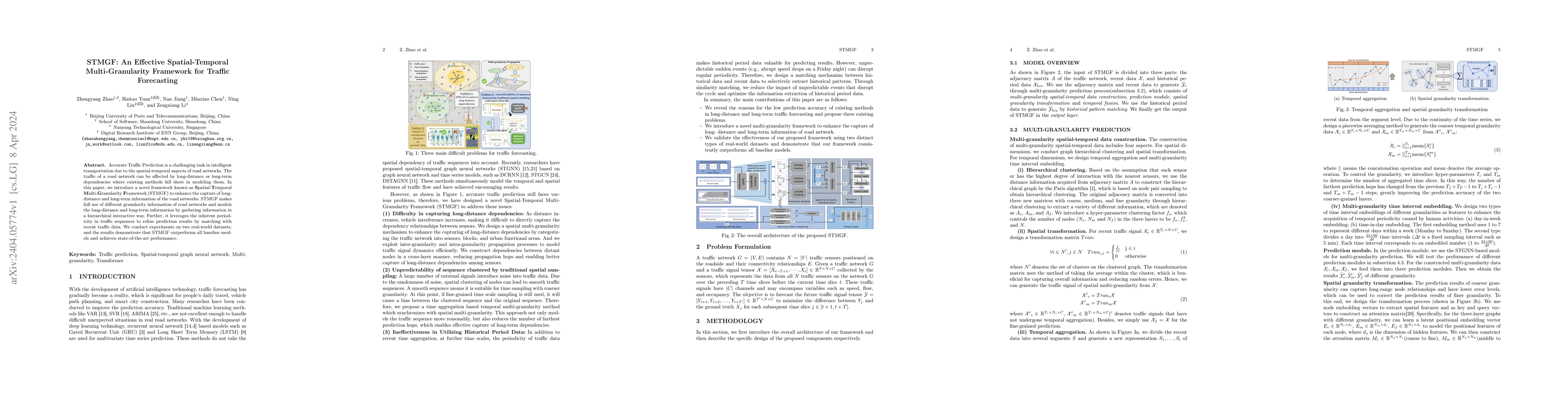 Thumbnail for STMGF: An Effective Spatial-Temporal Multi-Granularity Framework for
  Traffic Forecasting