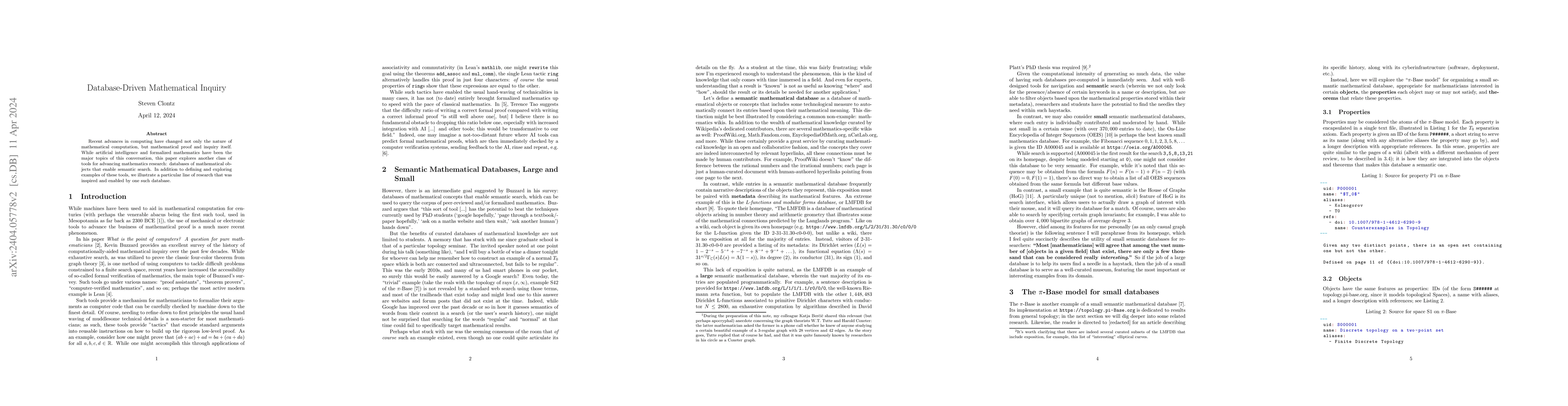 Thumbnail for Database-Driven Mathematical Inquiry