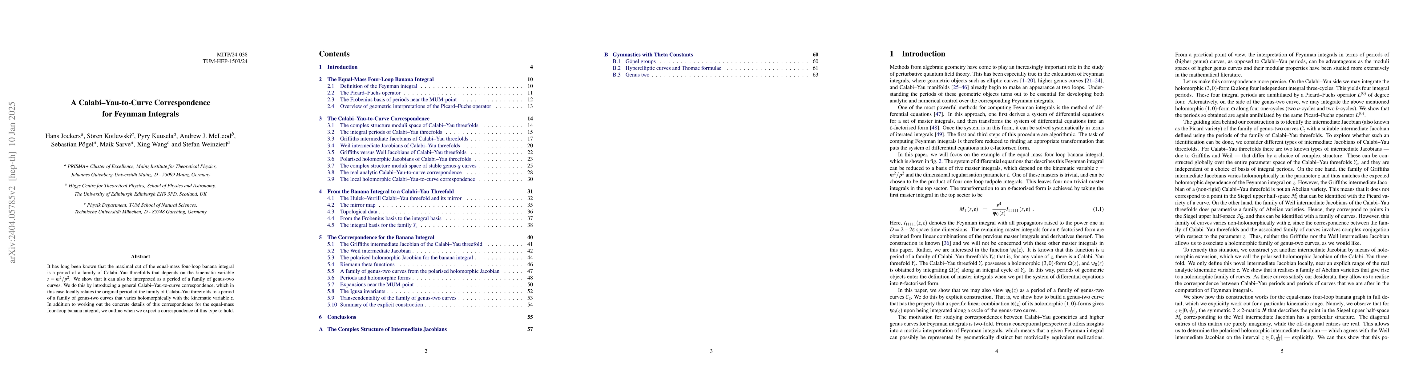 Thumbnail for A Calabi-Yau-to-Curve Correspondence for Feynman Integrals