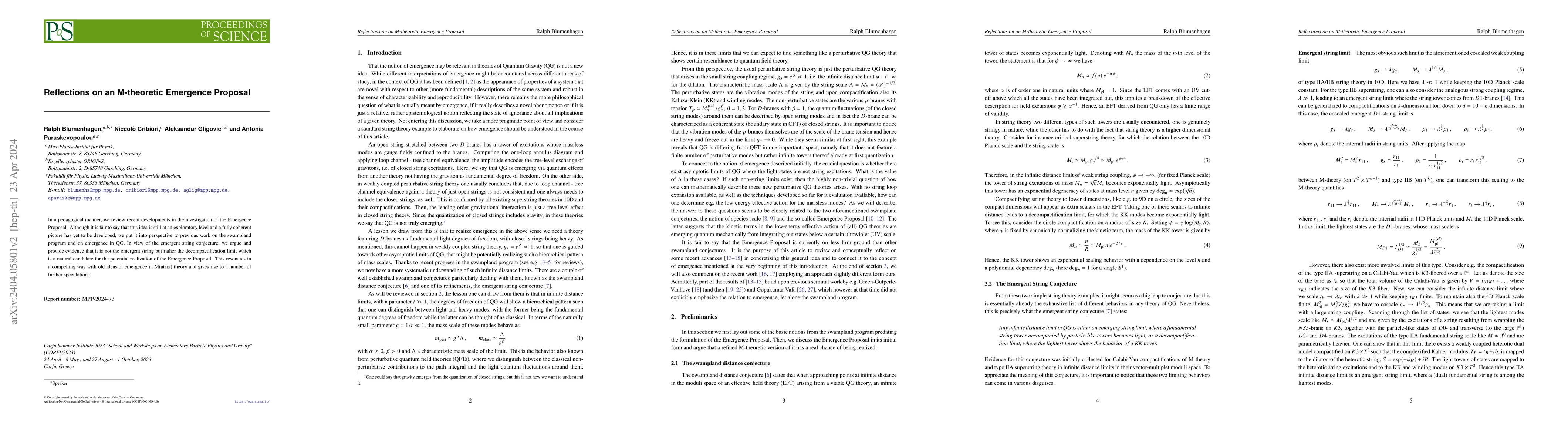 Thumbnail for Reflections on an M-theoretic Emergence Proposal