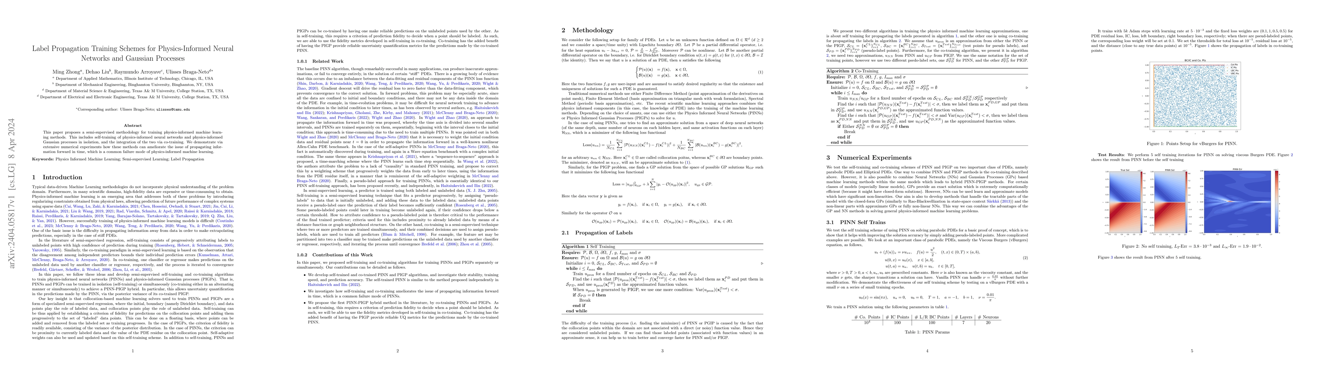 Thumbnail for Label Propagation Training Schemes for Physics-Informed Neural Networks
  and Gaussian Processes